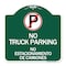 Signmission Bilingual No Parking No Truck Parking No Estacionamiento De Camiones Alum, 18" x 18", GW-1818-24305 A-DES-GW-1818-24305 - alternate 1